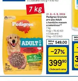 Tesco Pedigree granule pro psy nabídka