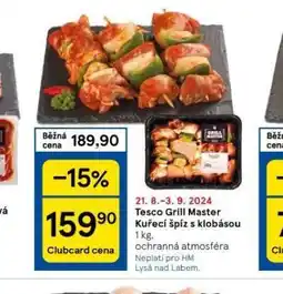 Tesco Tesco grill master kuřecí špíz s klobásou nabídka