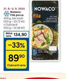 Tesco Nowaco filé porce nabídka