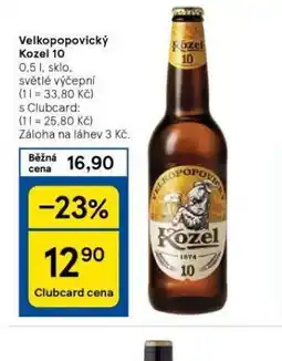 Tesco Pivo velkopopovický kozel 10 nabídka