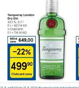 Tesco Tanqueray london dry gin nabídka