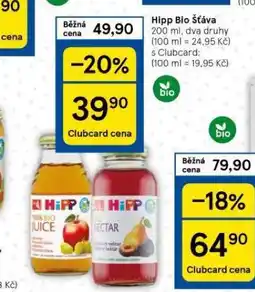 Tesco Hipp bio šťáva nabídka