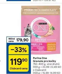 Tesco Purina one granule pro kočky nabídka