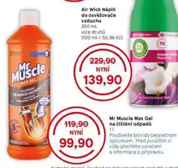 Tesco Mr muscle max gel na čištění odpadů nabídka