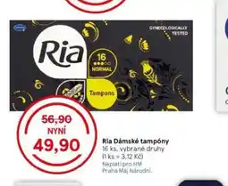 Tesco Ria dámské tampony nabídka