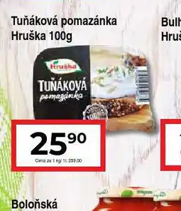 Hruška Tuňáková pomazánka nabídka