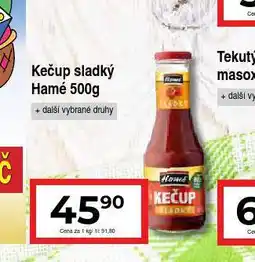 Hruška Kečup sladký hamé nabídka
