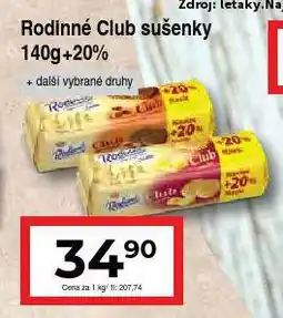 Hruška Rodinné club sušenky nabídka