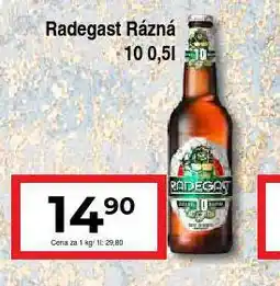 Hruška Pivo radegast rázná 10 nabídka