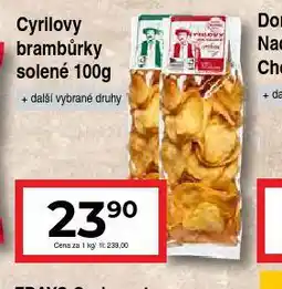 Hruška Cyrilovy brambůrky solené nabídka