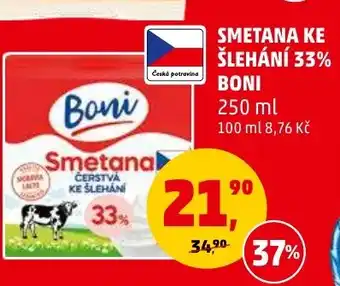 Penny Market SMETANA KE ŠLEHÁNÍ 33% BONI nabídka