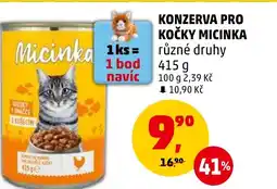 Penny Market KONZERVA PRO KOČKY MICINKA nabídka