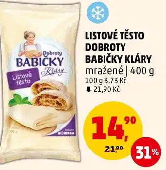 Penny Market LISTOVÉ TĚSTO DOBROTY BABIČKY KLÁRY nabídka