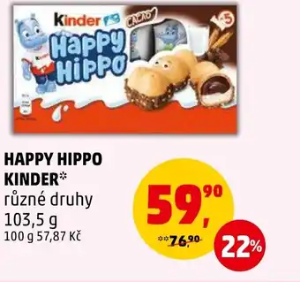 Penny Market HAPPY HIPPO KINDER nabídka