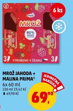 Penny Market MROŽ JAHODA + MALINA PRIMA nabídka
