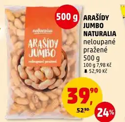 Penny Market ARAŠÍDY JUMBO NATURALIA nabídka