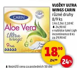 Penny Market VLOŽKY ULTRA WINGS CARIN nabídka
