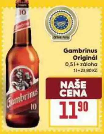 Billa Gambrinus Originál 0,5L nabídka