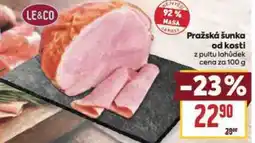 Billa Pražská šunka od kosti nabídka