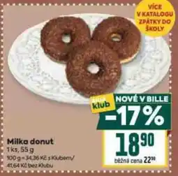 Billa Milka donut nabídka