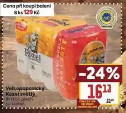 Billa Velkopopovický Kozel světlý nabídka
