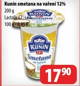 Partner Maloobchodní síť Kunín smetana na vaření 12% nabídka