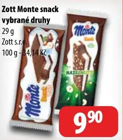 Partner Maloobchodní síť Zott Monte snack vybrané druhy nabídka