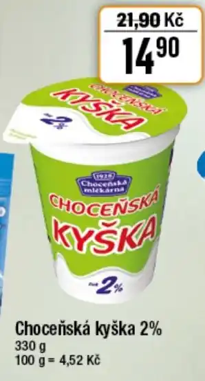 TEMPO Choceňská kyška 2% nabídka