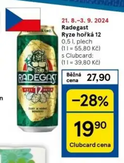 Tesco Radegast Ryze hořká 12 nabídka