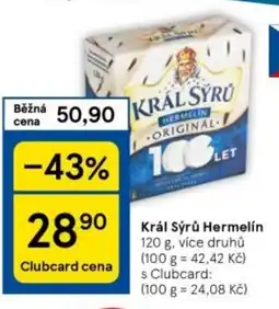 Tesco Král Sýrů Hermelín nabídka