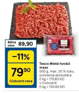 Tesco Tesco Mleté hovězí maso nabídka