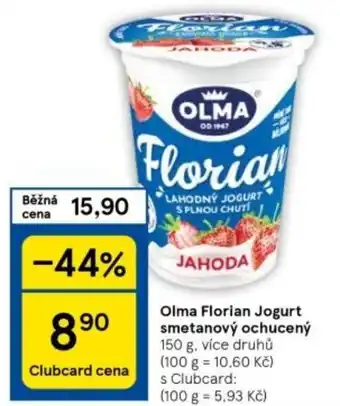 Tesco Olma Florian Jogurt smetanový ochucený nabídka