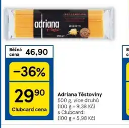 Tesco Adriana Těstoviny nabídka