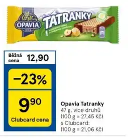 Tesco Opavia Tatranky nabídka