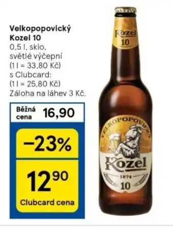 Tesco Velkopopovický Kozel 10 0,5 L nabídka