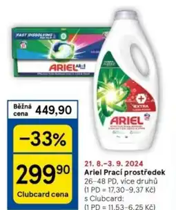 Tesco Ariel Prací prostředek nabídka