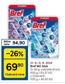 Tesco Bref WC blok nabídka