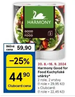 Tesco Harmony Good for Food Kuchyňské utěrky* nabídka