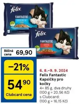 Tesco Felix Fantastic Kapsičky pro kočky nabídka