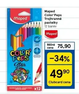 Tesco Maped Color'Peps Trojhranné pastelky 12 barev nabídka