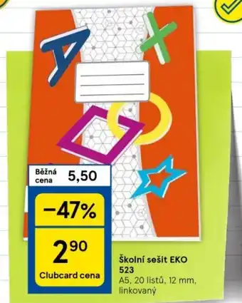 Tesco Školní sešit EKO 523 nabídka