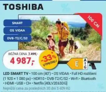 Planeo Elektro TOSHIBA LED SMART TV nabídka