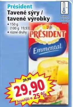 Norma Président Tavené sýry/ tavené výrobky nabídka