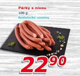ESO MARKET Párky s nivou 100 g Kostelecké uzeniny nabídka