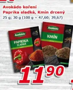 ESO MARKET Avokádo koření Paprika sladká, Kmín drcený nabídka