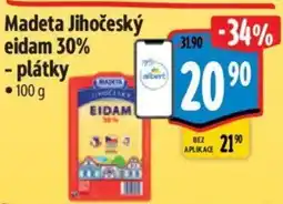 Albert Madeta Jihočeský eidam 30% plátky nabídka
