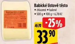 Albert Babické listově těsto nabídka
