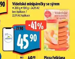 Albert Vídeňské minipárečky se sýrem nabídka