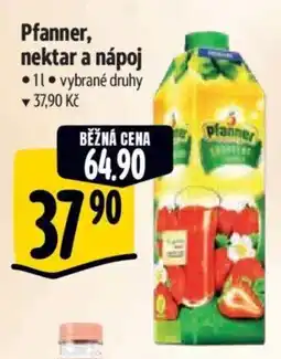 Albert Pfanner, nektar a nápoj nabídka