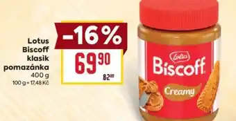 Billa Lotus Biscoff klasik pomazánka nabídka